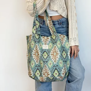 Bolsa grande Taki De La Mur Verde Ocre