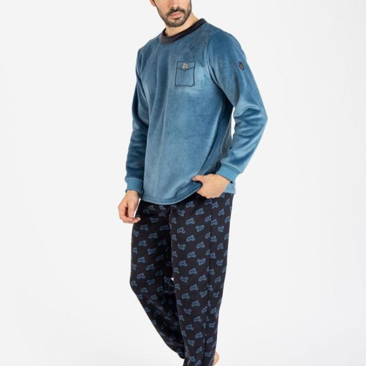 m-25113-pijama-hombre-velvet-supersuave-scooter-olympus Pijama hombre Olympus M25113