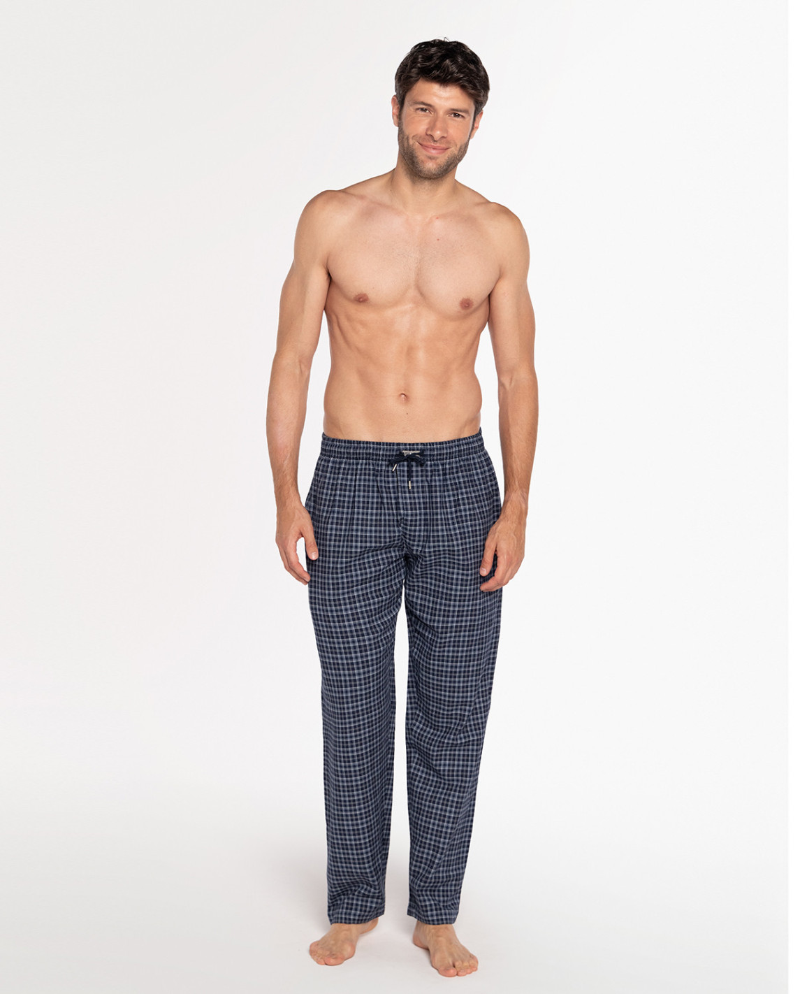 pantalon-largo-de-viella-en-algodon-basix (9) Pantalon Pijama Punto Blanco 3472750