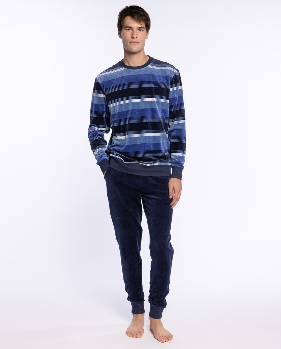 pijama-largo-de-terciopelo-elegance Pijama Invierno Hombre 3468370