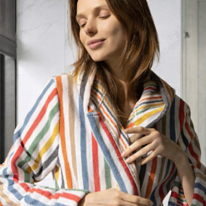 Albornoz Dalia Mujer capucha rayas