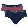 Pack 2 calzoncillos midi Sloggi 10206949 de algodón LYCRA® con cinturilla elástica