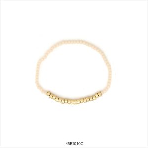 Pulsera Demi Tropic Art 45B7010C elástica de cristal con detalle metálico