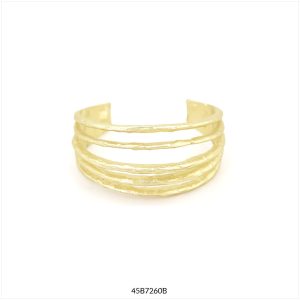 Pulsera Marcia Tropic Art 45B7260B brazalete dorado multibanda de 3 cm, hipoalergénico