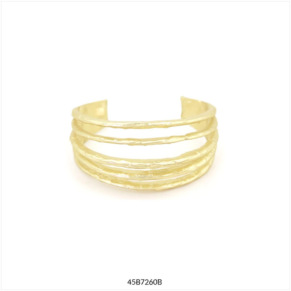 45b7260b-pulsera-marcia-i Pulsera Marcia Tropic Art 45B7260B brazalete dorado multibanda de 3 cm, hipoalergénico