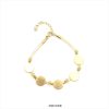 Pulsera vaiana 100% acero inoxidable baño de oro de 18 k