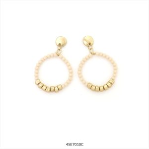 Pendientes Demi Tropic Art 45E7010C rosa aro de cristal facetado, 2,5 cm, cierre de presión