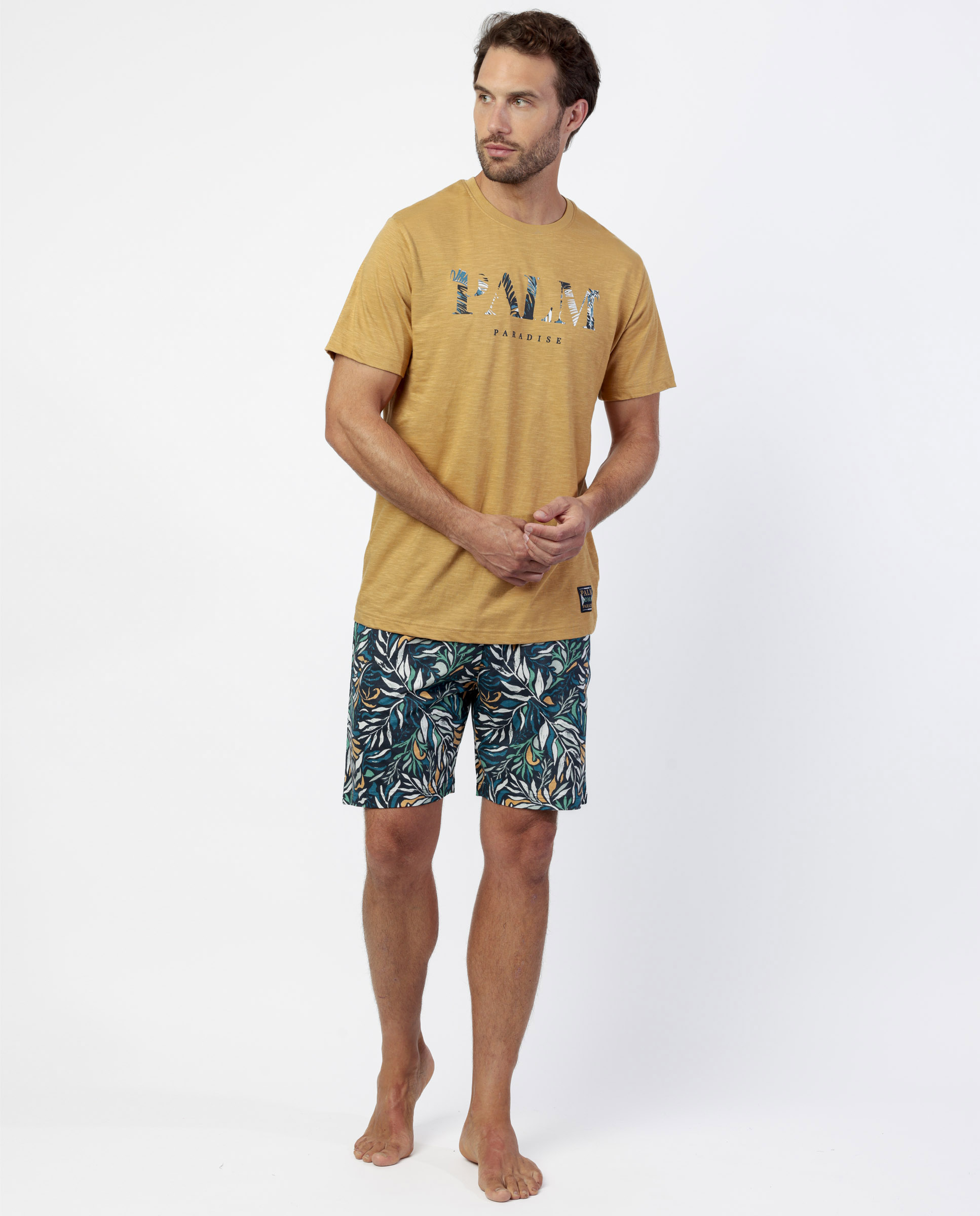 64765-0-000155_1 Pijama Admas 64765 verano camel